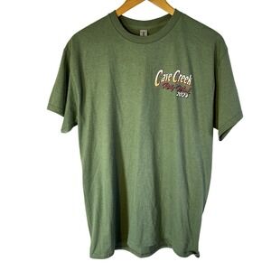 Cave Creek Bike Week 2024 Shirt Men's Sz M Short Sleeve Graphic Tee Green